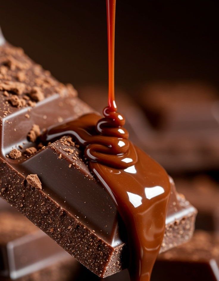 Chocolate ganache dessert with sauce